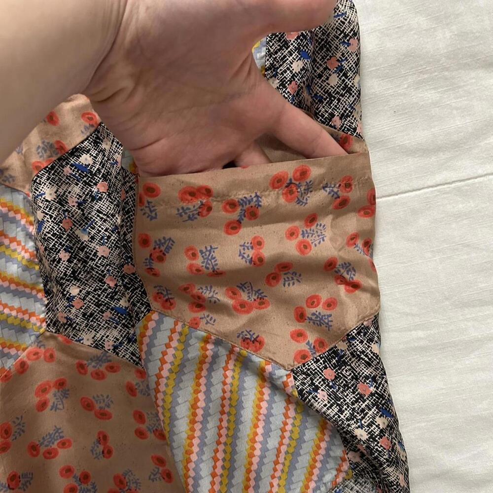 Tsumori Chisato Multicoloured patchwork silk quil… - image 2